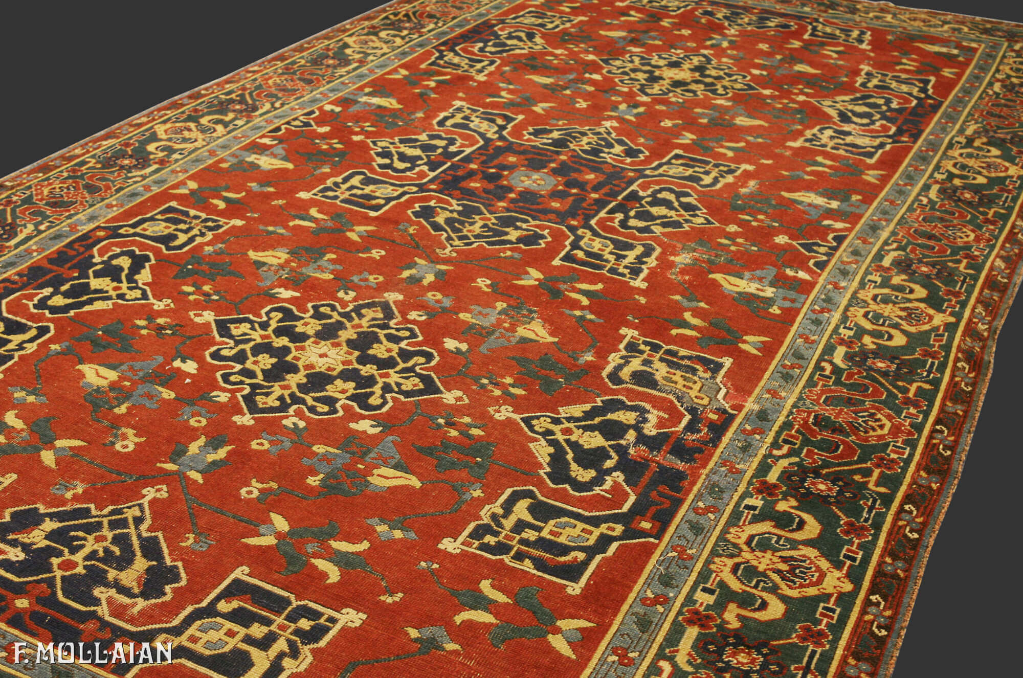 Tapis Turc Antique Ushak (Oushak) n°:45993040